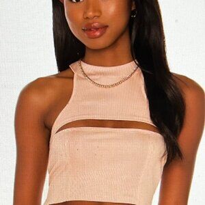 h:ours Moe Crop Tank Size M in Nude
